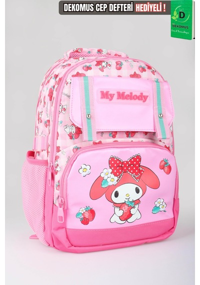 X Dekomus Lisanslı My Melody Yeni Sezon Sweet Berry Collection Büyük Boy Okul Çantası Açık Gri