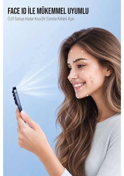 Apple Uyumlu iPhone 17 Pro Max Hayalet Ekran Koruyucu % 100 Cam Temperli Kolay Kurulum Aparatlı