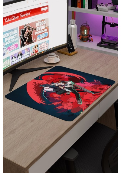 Chainsaw Man Anime V1 - 48x40 Xl Gaming Kauçuk Kaymaz Taban Mouse Pad Fare Altlığı