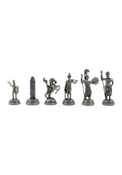 Gifthome Metal Satranç Takımı-seti orta yunan antik sedef Desenli