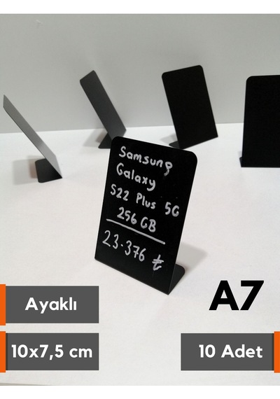 10 Adet Silinebilir Karatahta Siyah Etiket 10x7,5 Cm İsimlik A7