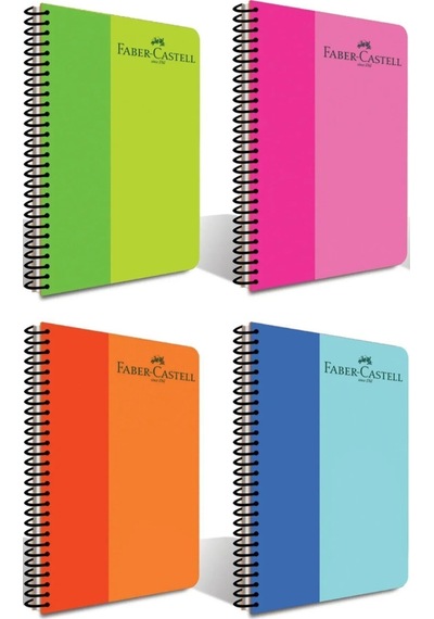 4'lü Set 100 Yaprak Bicolor Spiralli Plastik Kapak Defter