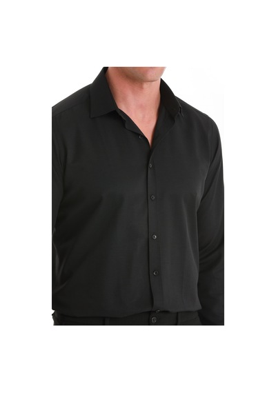 Hatemoğlu Siyah Slim Fit Desenli Slim Yaka Pamuklu Uzun Kollu Gömlek 24d190000019 991 Siyah