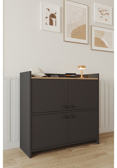Aeka Ae-3060 Forum Antrasit/çam 4 Kapaklı, 4 Raflı, Ayakkabılık, Çok Amaçlı Dolap, Kahve Köşesi, Balkon Antrasit Çam Aeka Ae-3060 Forum Antrasit/çam 4 Kapaklı, 4 Raflı, Ayakkabılık, Çok Amaçlı Dolap, Kahve Köşesi, Balkon Antrasit Çam