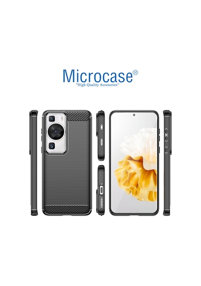 Huawei P60 / P60 Pro Brushed Carbon Fiber Silikon Kılıf - Al3332