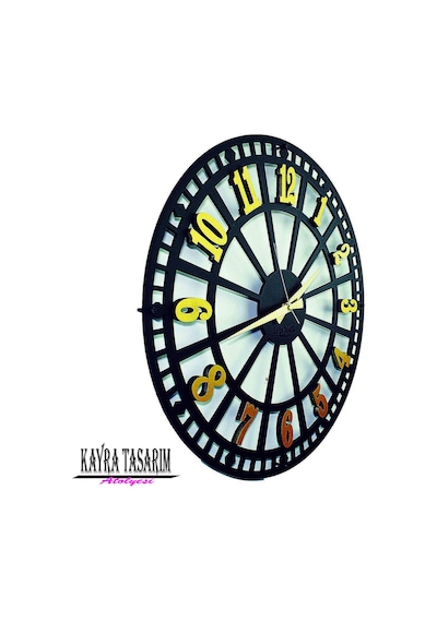KAYRA TASARIM ATÖLYESİ AHŞAP RUSTİK LATİN GOLD(70X70cm) Diğer