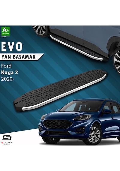 S-dizayn Ford Kuga 3 Evo Krom Yan Basamak 183 Cm 2020 Üzeri
