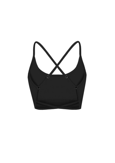 Goat Spirit Pro Seamless Askılı Crop - Jet Siyah Em-31