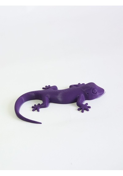 3D Kertenkele Geko Figürlü Model Oyuncak - Mor