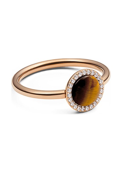 Audrey Ring Tiger Eye Rose Gold Pembe
