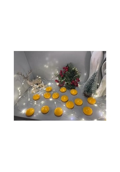 Minimal 30 Adet Sarı Küçük Suda Yüzen Mum, 92500067657543 Çok Renkli
