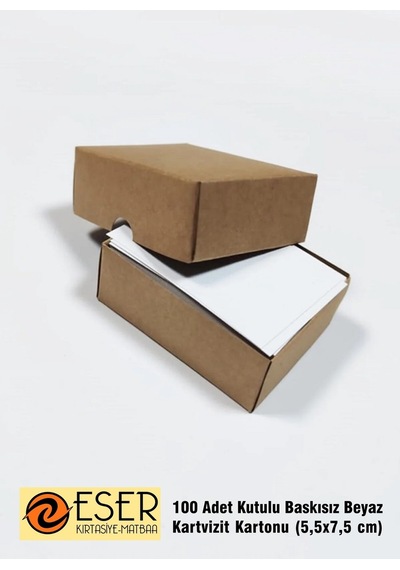 Beyaz Kartvizit Boş 5,5 X 7,5 Cm 100 Adet 0,12 Kg