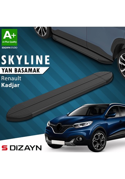 S-dizayn Renault Kadjar Skyline Siyah Yan Basamak 173 Cm 2015-2022 A+ Kalite