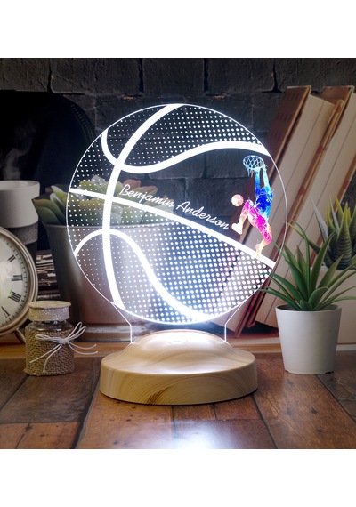Basketbol Severlere Basketbolcu Hediyesi Basketbol Topu Led Lamba