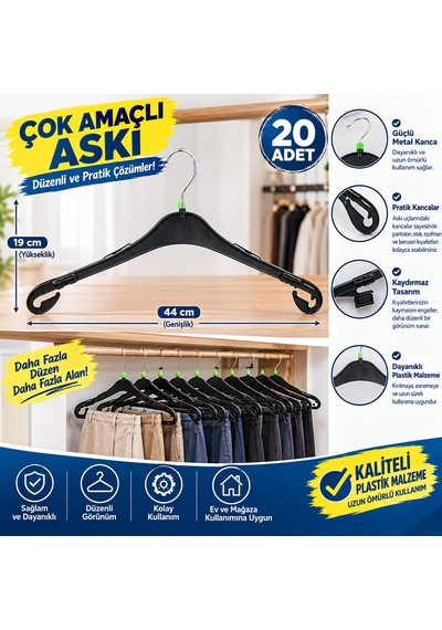 Elbise Askısı 20 Adet
