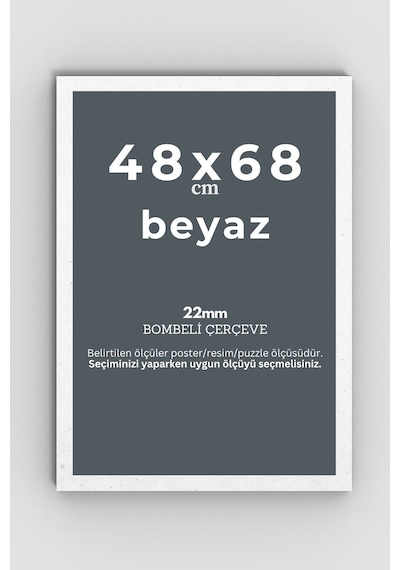 Puzzle Çerçevesi 22 Mm 48x68 Cm 1000 Lik 1000 Parça Beyaz