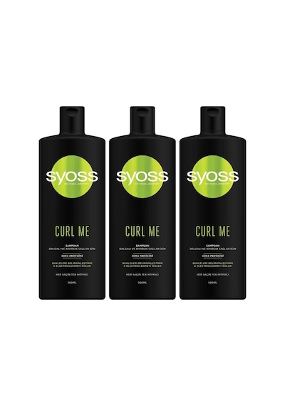Syoss Curl Me Dalgalı ve Kıvırcık Saçlar için Şampuan 3 x 500 ML