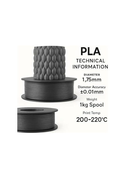 Pla+ Filament 1.75mm 1 Kg - Gümüş Gri