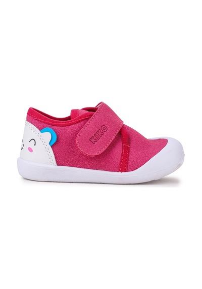 Kiko Kids Catly Cırtlı Kız Bebek İlk Adım Panduf Ayakkabı Fuşya