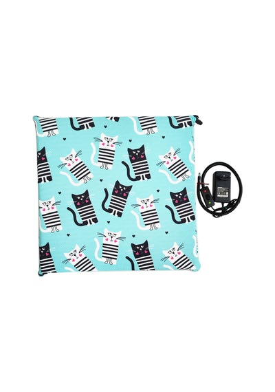 Kedi Minderi Isıtmalı Model 45x45cm 12v Adaptörlü Su Geçirmez Kdtes34