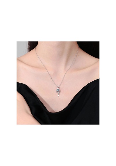 Pure Diamonds Sol Anahtarı Kadın Kolye Gümüş Zincir Zarif & Işıltılı Tasarım Altın - Gümüş Pure Diamonds Sol Anahtarı Kadın Kolye Gümüş Zincir Zarif & Işıltılı Tasarım Altın - Gümüş