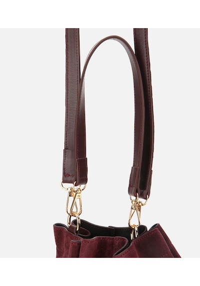 Hotiç Kadın Süet Deri Bordo Bucket Omuz Çantası 03cah316270a780 03cah316270a780 Bordo
