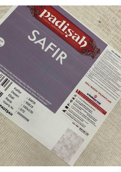 Padişah Halı Safir 90818 070 Serisi Akrilik Salon Oturma Yatak Odası Halısı Kahverengi - Gri