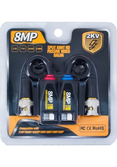 Powermaster 8mp 1080p 2kv 250-400 Metre Hd-tvı-cvı-ahd-cvbs Hd Video Balun Pm-3889