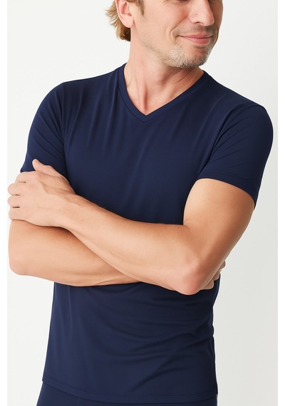Belpa Ersa İç Giyim Modal Erkek V Yaka T-shirt 3'lü Lacivert