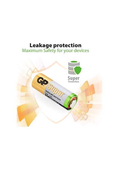 Batteries Gp23a Süper Alkalin 23a/mn21/v23ga Boy Pil, 12 Volt, 5'li Kart, Bakır/beyaz/yeşil