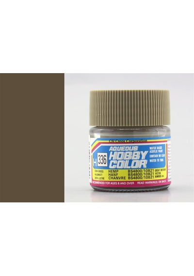 10 Ml. Semi Gloss Hemp Aqueous Serisi Maket Boyası, Mr.hobby H336 Standart