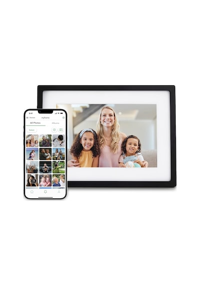 Skylight 10 Inc Dijital Resim Çerçevesi - Dokunmatik - Telefon Kontrollü, Siyah