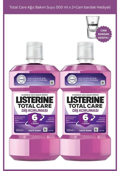 Total Care Ağız Bakım Suyu 500 Ml X 2+cam Bardak Hediyeli