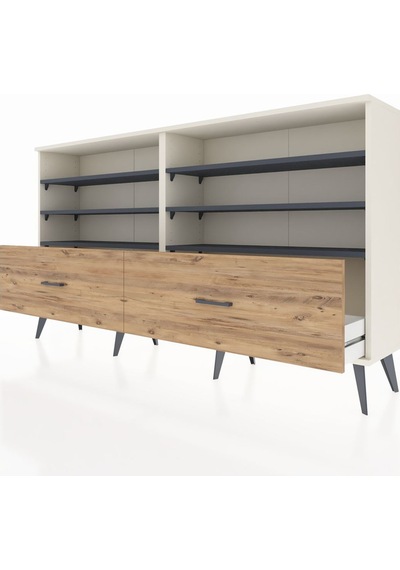 Arges Konsol 6 Raflı 2 Çekmeceli 176x30x99 Aytaşı-antrasit/çam Aytaşı-antrasit/çam Arges Konsol 6 Raflı 2 Çekmeceli 176x30x99 Aytaşı-antrasit/çam Aytaşı-antrasit/çam