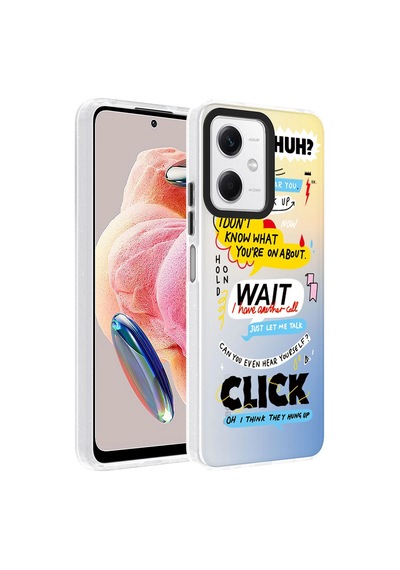 Xiaomi Redmi Note 12 4g Kılıf Desenli Zore Dragon Sert Kapak Kelimeler