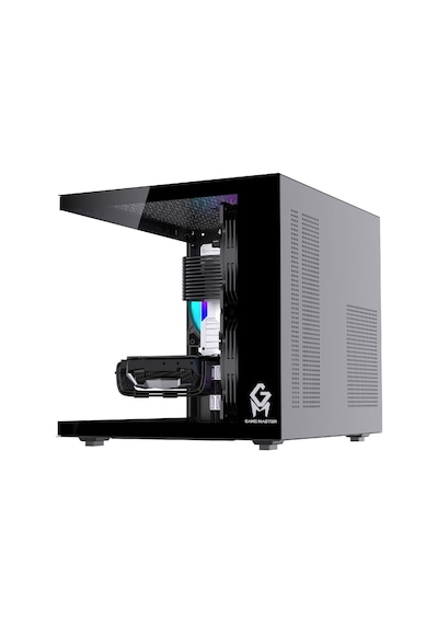 Gm-x1 Tuştan Değişmeli 3x Rgb Fanlı Gaming Mini Akvaryum M-atx Siyah Kasa
