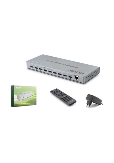 Hadron Hdx1438 Hdmı Multi Viewer Network Kontrollü Kumandalı 4k 30 Hz 8 Giriş 1 Çıkış Gri