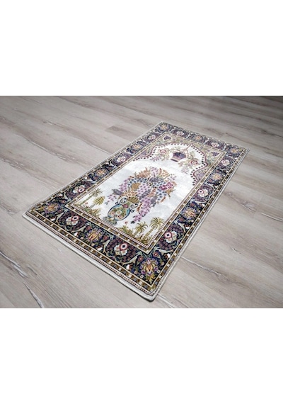 Bambu Halı Seccade Sec13 Krem Namazlık 70x110 Cm
