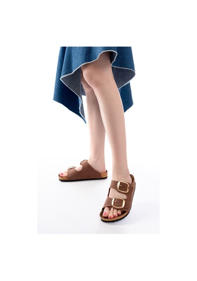 Aymood P-101 Taba Günlük Birkenstock Kadın Terlik