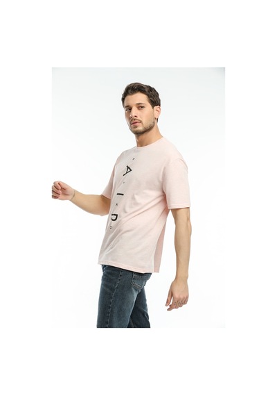 Oversize Aır Baskılı Erkek T-Shırt