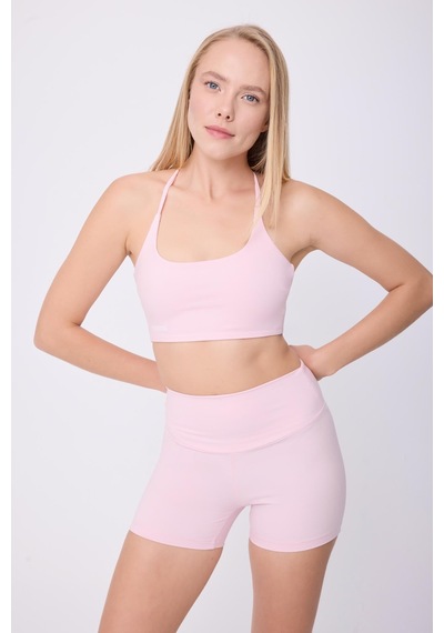 Hıghrıse Comfortflex Yüksek Bel Atletik Spor & Aktif Yaşam Şortu-2668 Pembe
