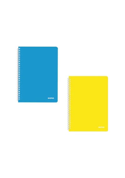 Mopak Neon Serisi Spiralli Defter Pp Kapak 96 Yaprak Kareli 2'li