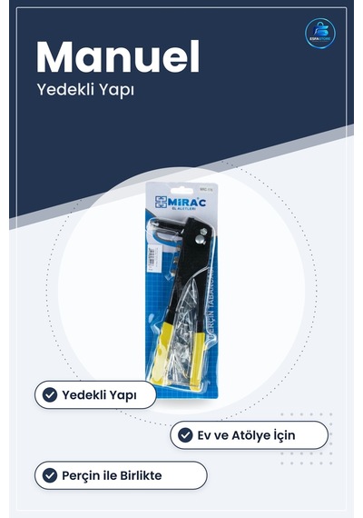 Yedekli Perçin Tabancası Manuel El Aletleri Hırdavat Ev Ve Atölye