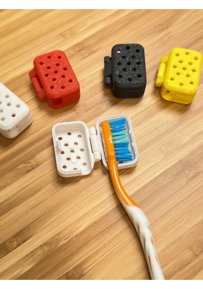 Diş Fırçası Seyahat & Koruma Başlığı Tekli Paket Siyah