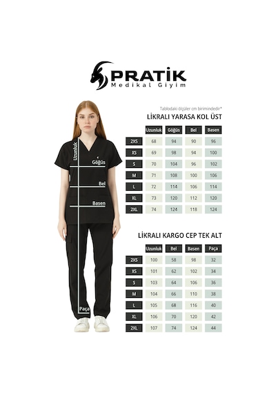 Ördek Yeşili Likralı Scrubs Kargo Cep Doktor Hemşire Forması Yarasa Kol Takım Unisex