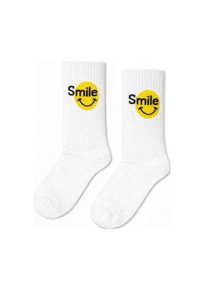 Carnaval Socks Smile Desenli Renkli Spor Çorap Çok Renkli