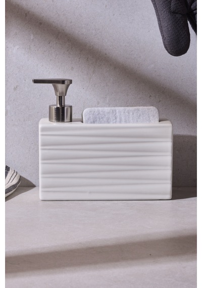 Ash Beige 750 Ml Porselen Mutfak Sıvı Sabunluk Bej Bej