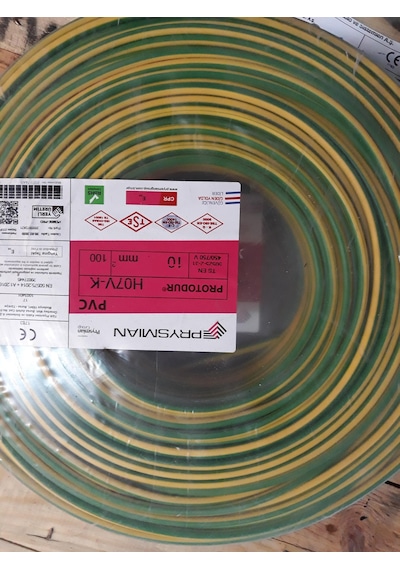 Prysmian H07V-K Sarı Yeşil 10 Mm Nyaf Çok Telli Topraklama Kablo