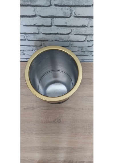 40 30 Darbuka Saksı Gold Kemerli Yeşil