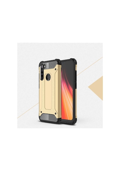 Kilifone - Xiaomi Uyumlu Redmi Note 8 - Kılıf Çift Katman Zırh Tank Crash Military Kapak - Gold